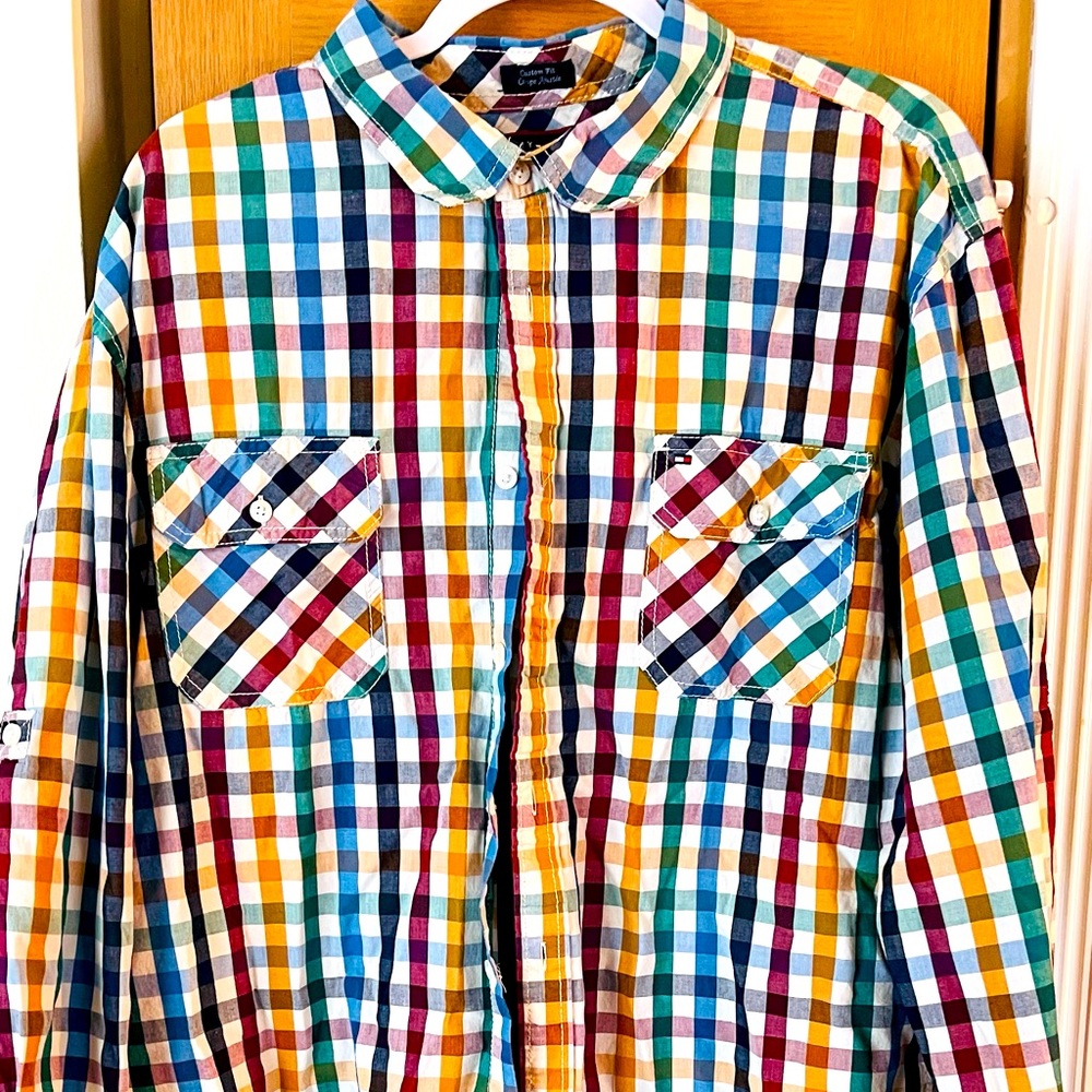 Tommy Hilfiger 2xl premium denim plaid shirt